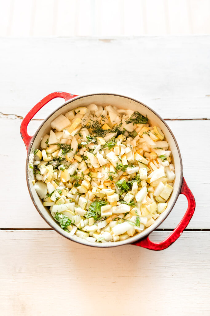 Creamy summer squash soup